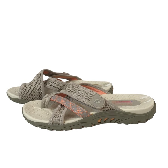 Skechers Outdoor Lifestyle Reggae Slide Toe Loop Slip on Taupe Sandal Womens 8 - Picture 1 of 6